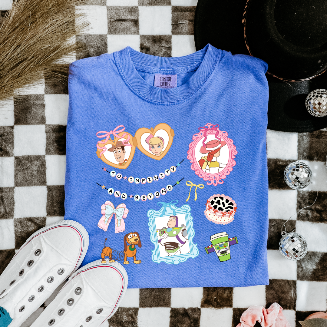 Customized Youth Flo Blue Crewneck Coquette Toy story Matching Adult crew, tee and Youth crew available