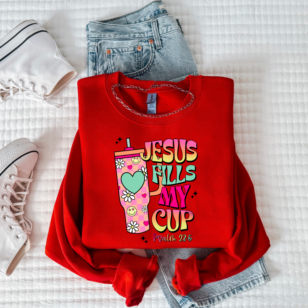 Jesus Fills My Cup Youth Crewneck