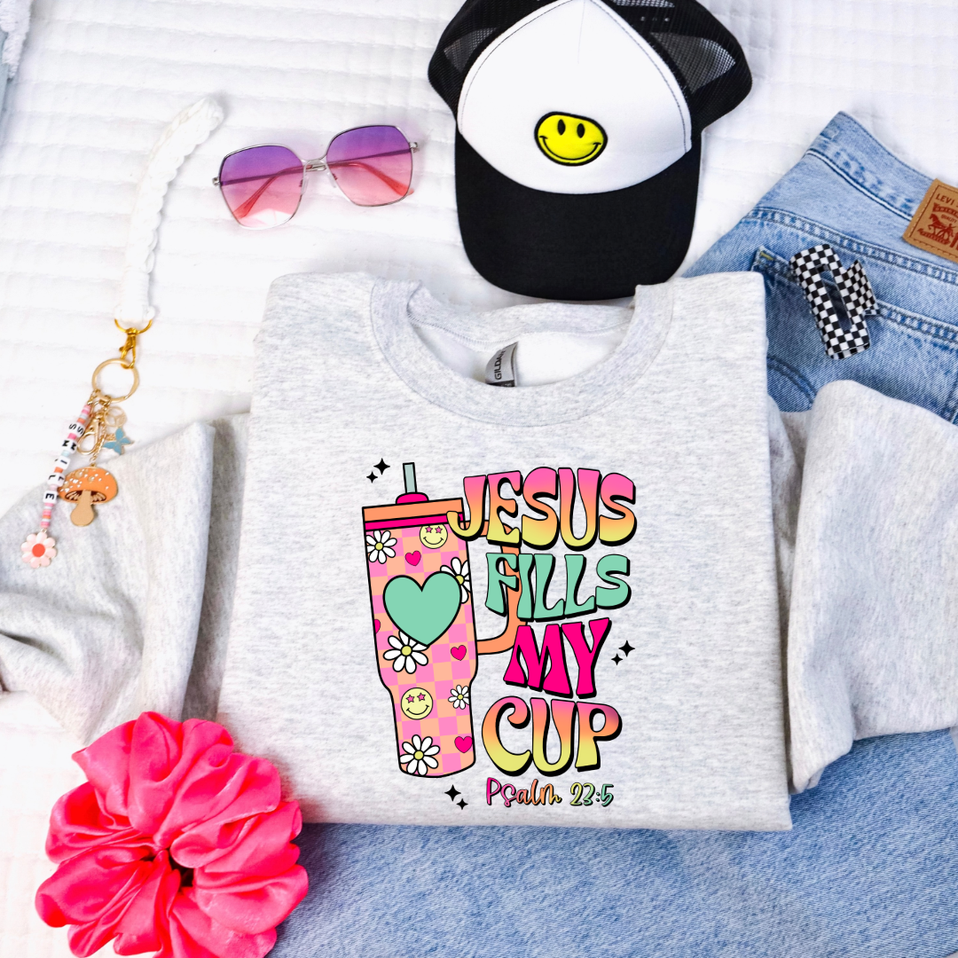 Jesus Fills My Cup Youth Crewneck