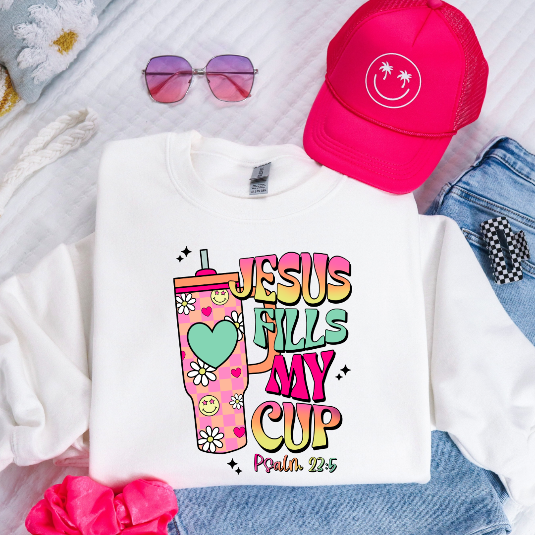 Jesus Fills My Cup Youth Crewneck