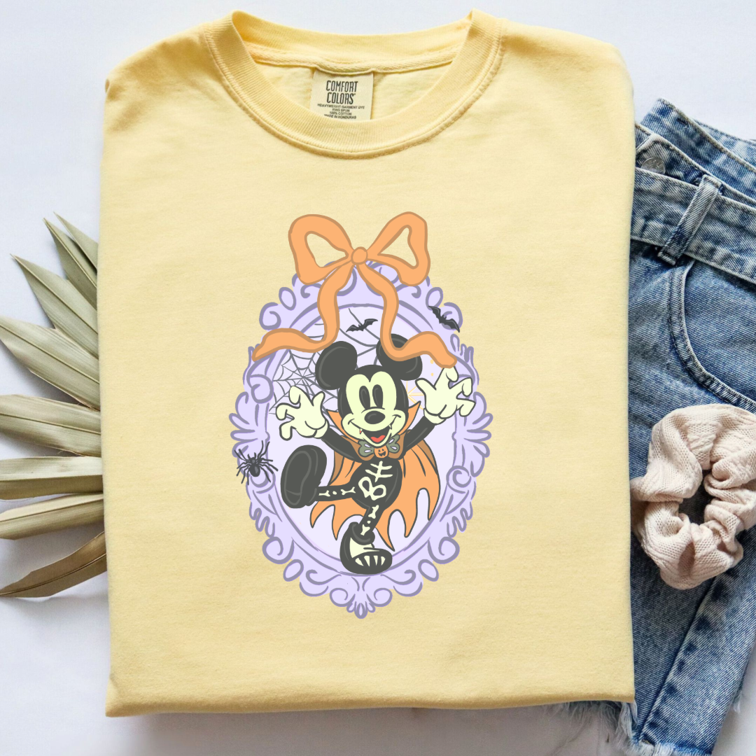 Spooky Season Coquette Mouse Graphic Tee