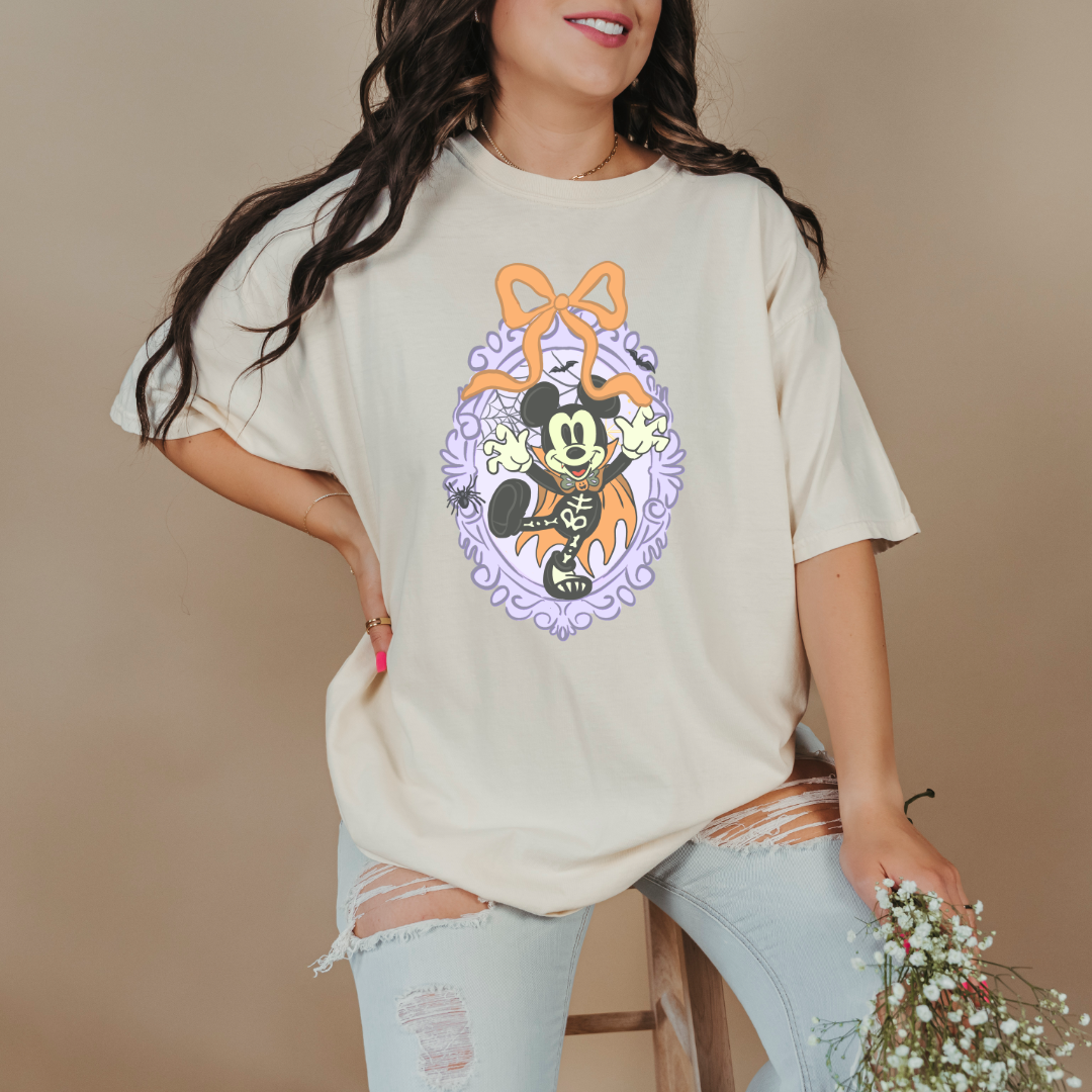 Spooky Season Coquette Mouse Graphic Tee