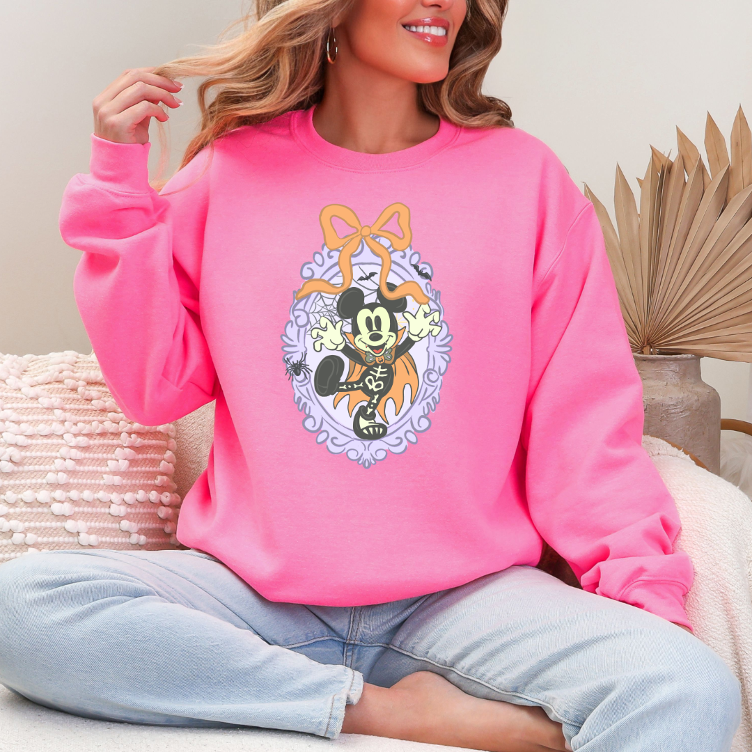 Spooky Season Coquette Mouse Crewneck & Hoodie