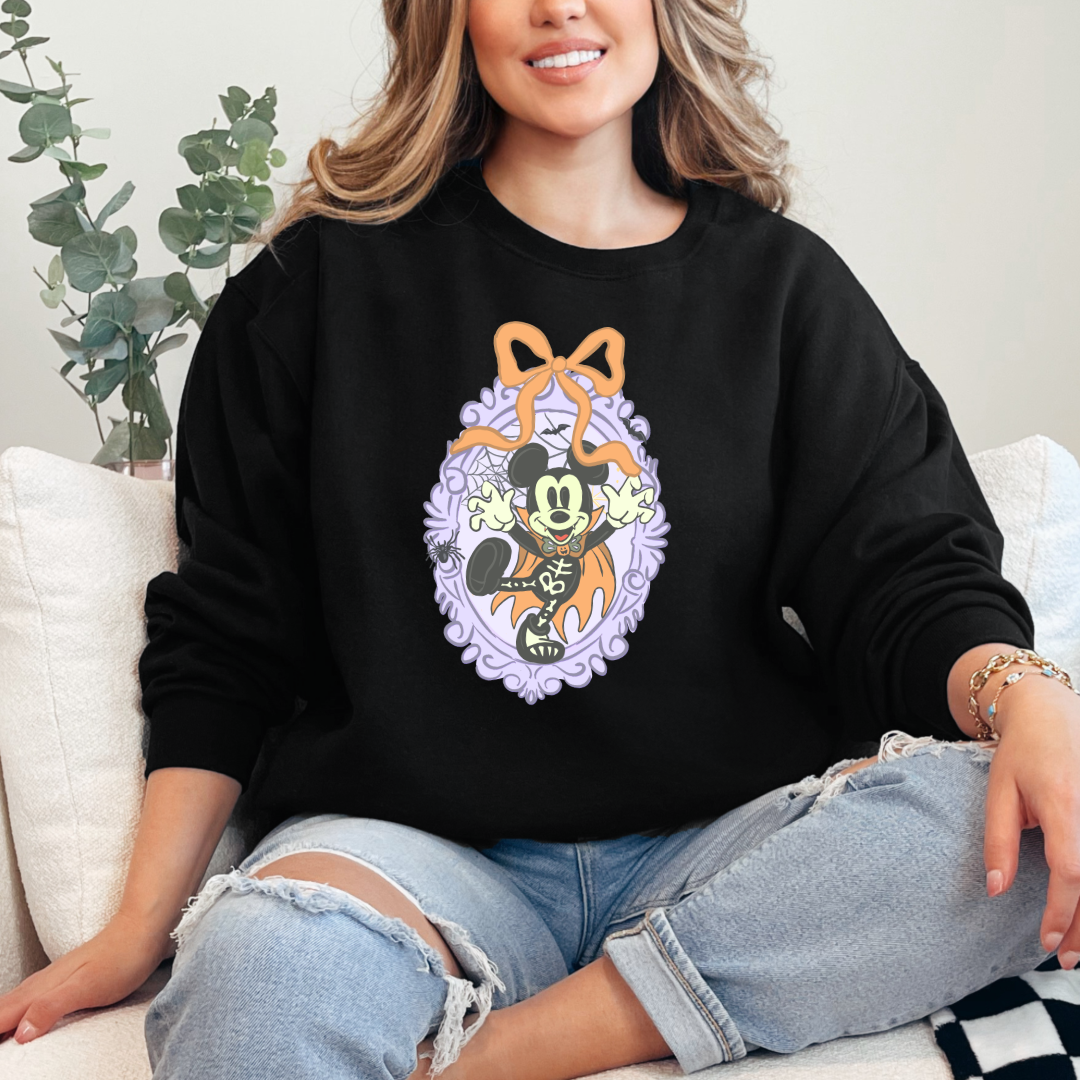 Spooky Season Coquette Mouse Crewneck & Hoodie