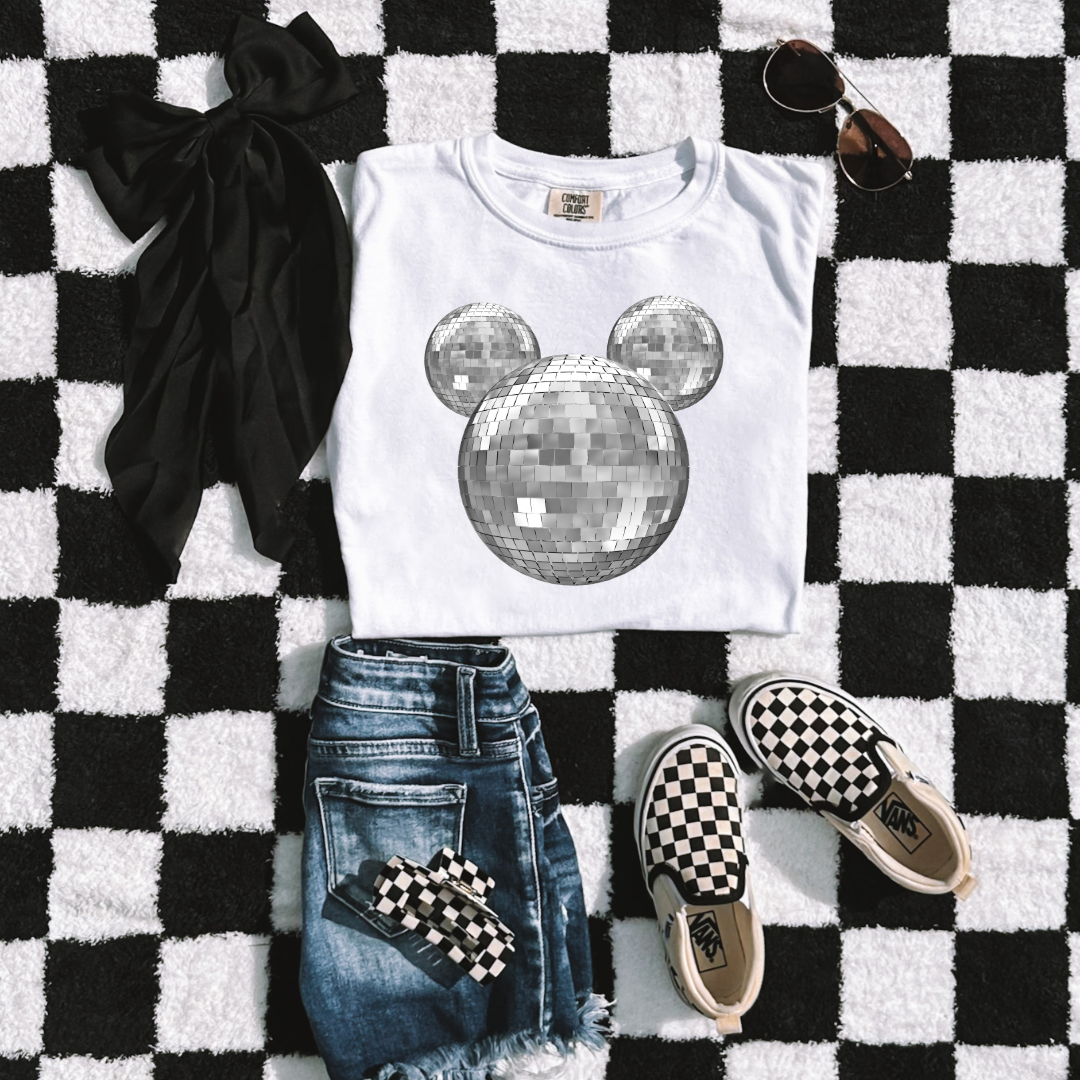 Disco Mickey No Bows Youth Graphic Tee