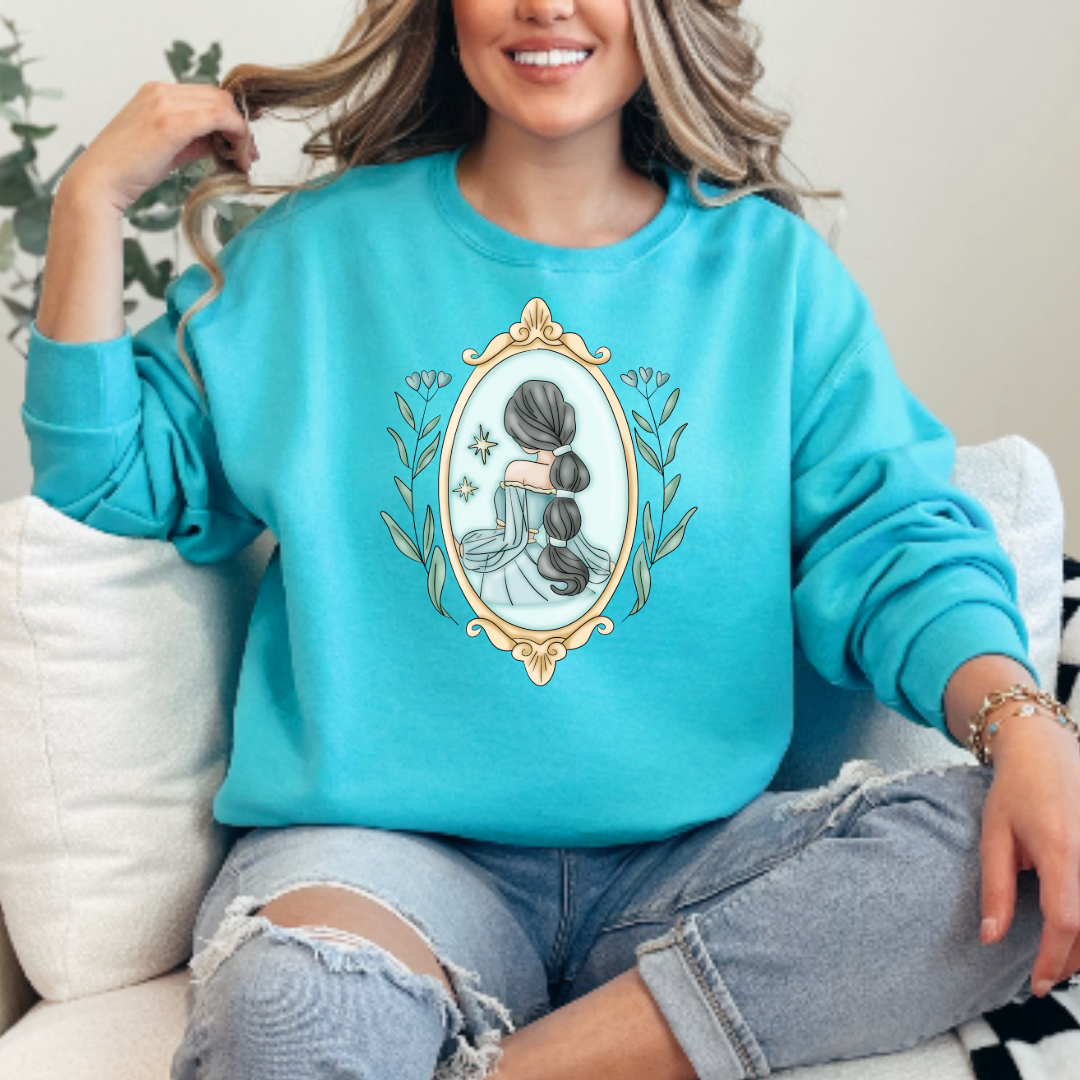 Arabian Moon Princess Silhouette Crewneck & Hoodie