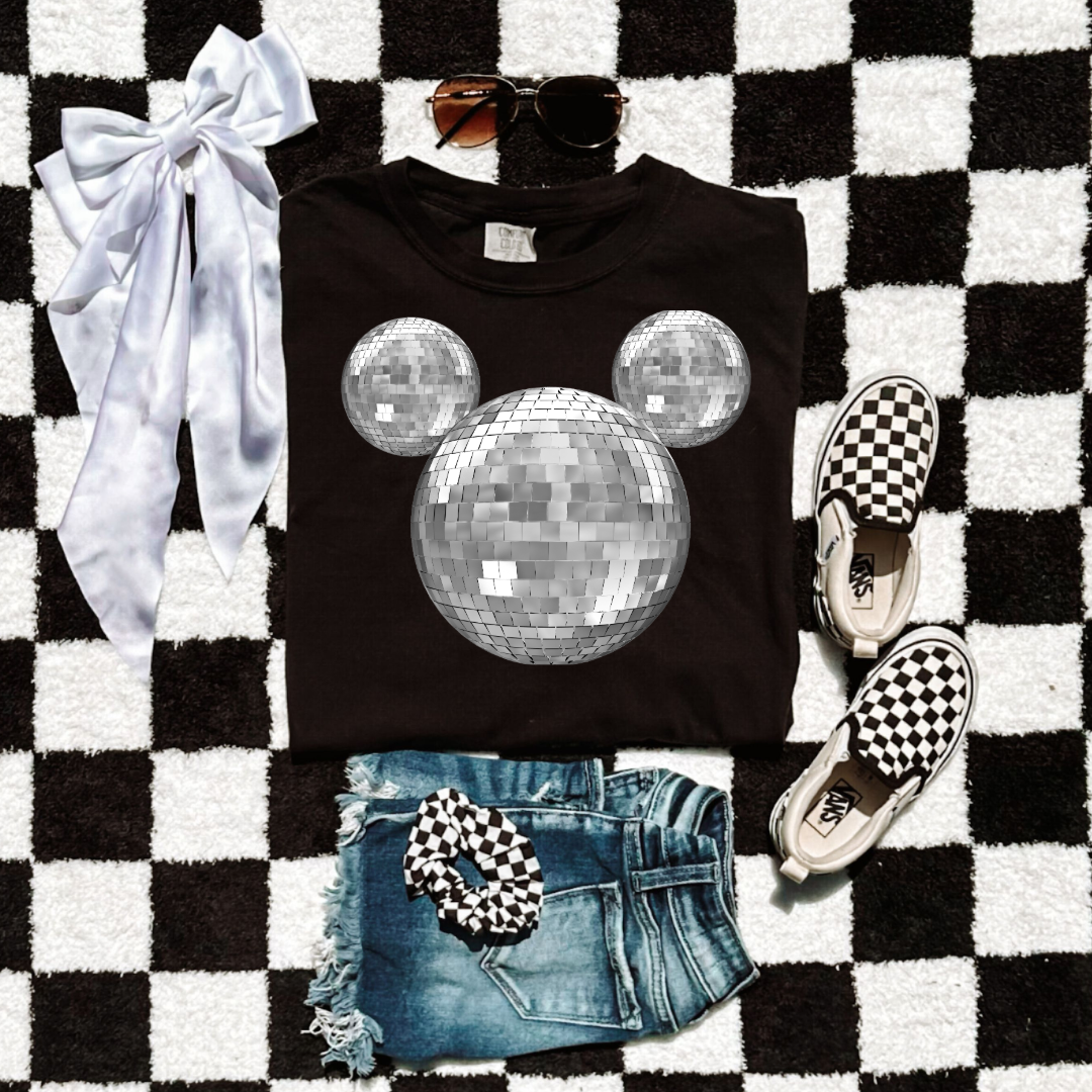 Disco Mickey No Bows Youth Graphic Tee