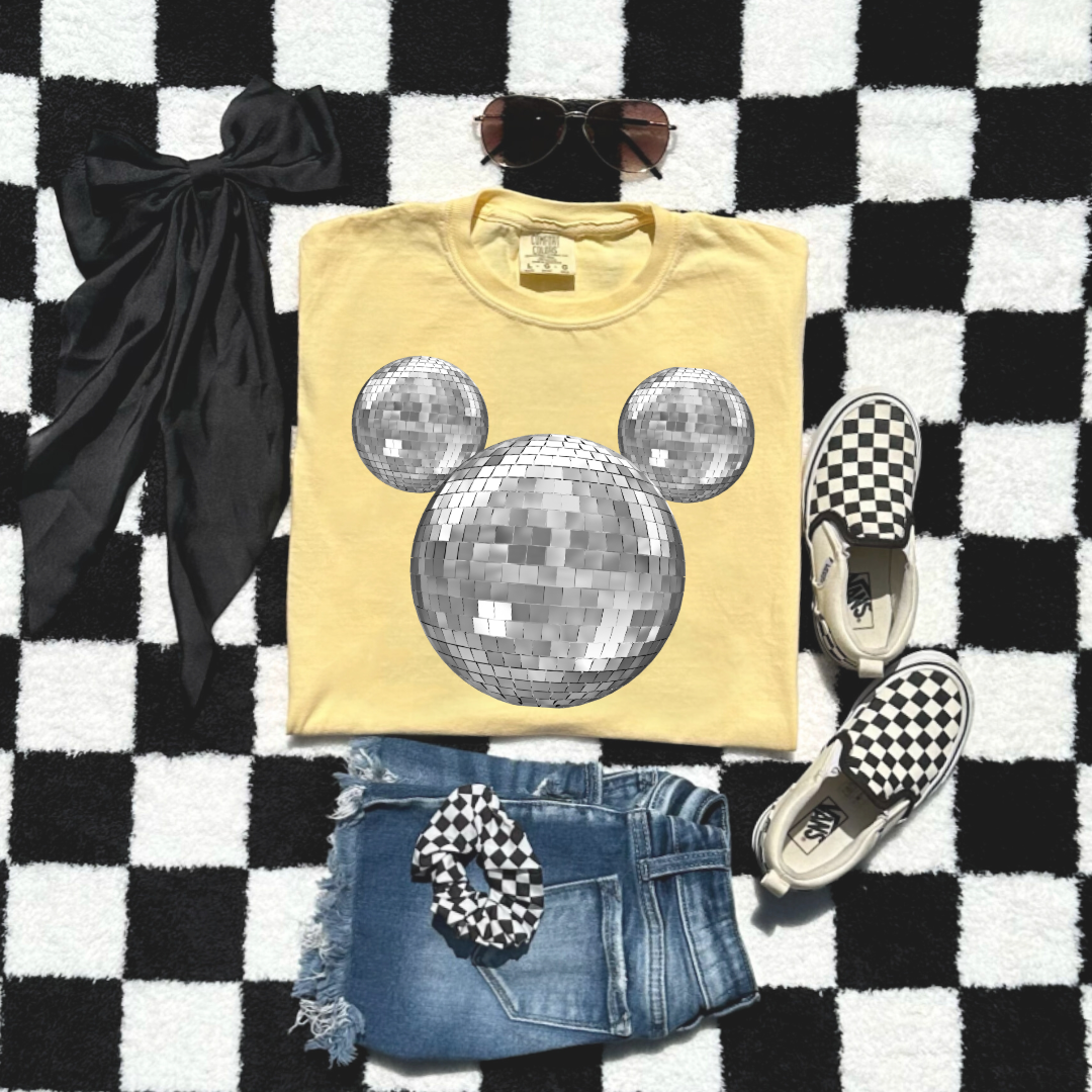Disco Mickey No Bows Youth Graphic Tee