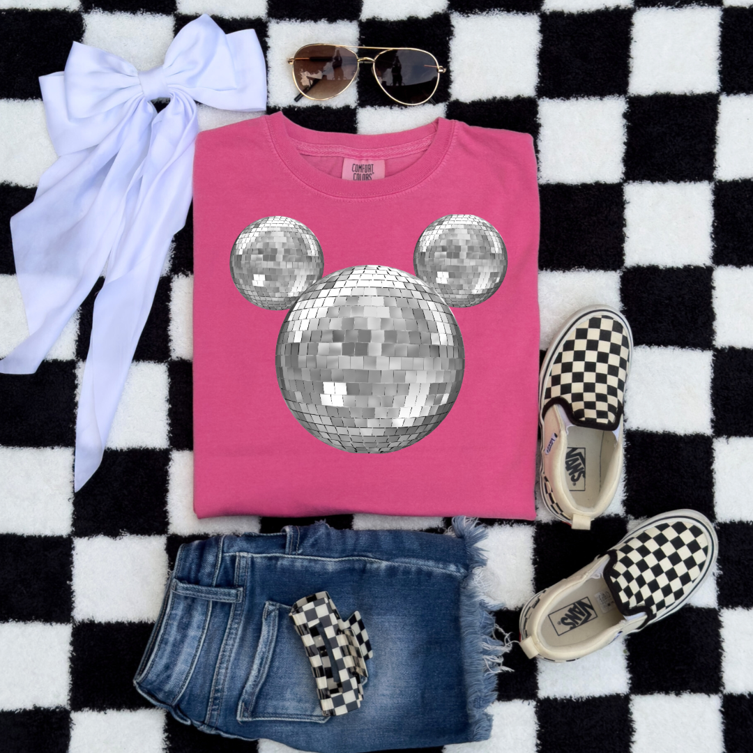 Disco Mickey No Bows Youth Graphic Tee