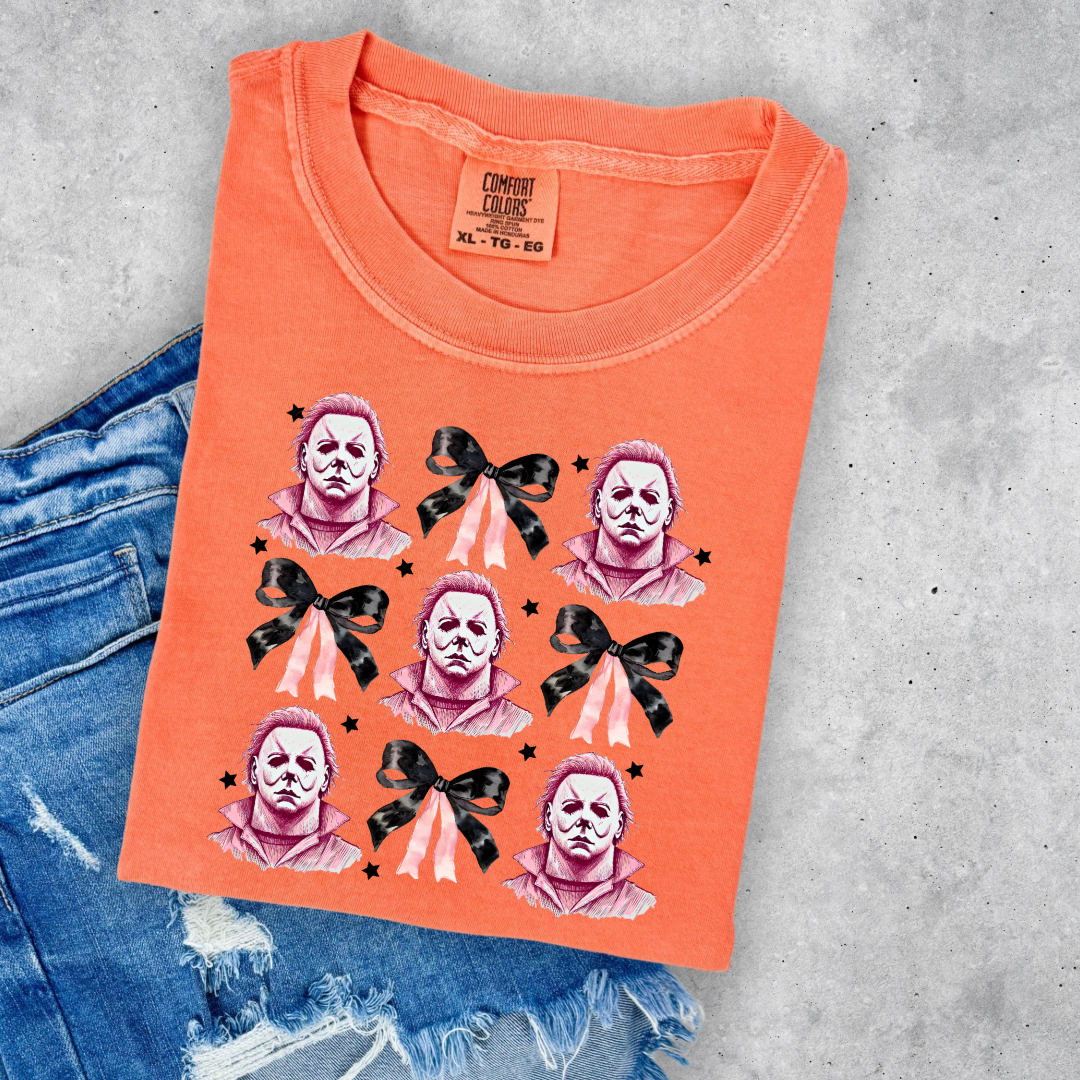 Halloween Killer coquette Bow Graphic Tee