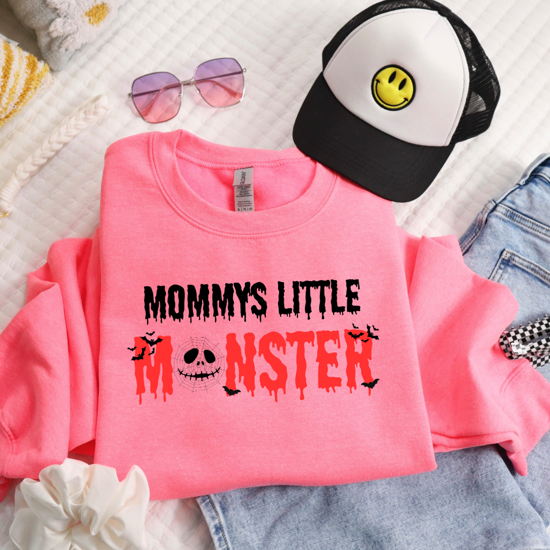Mommy's little monster Youth Crewneck