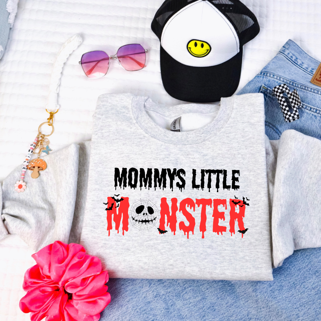 Mommy's little monster Youth Crewneck