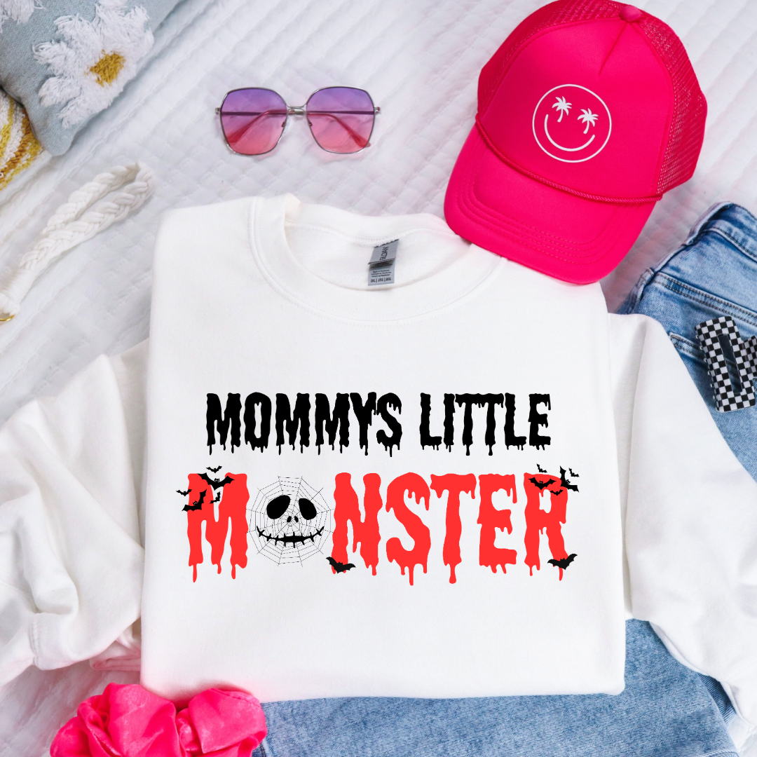 Mommy's little monster Youth Crewneck
