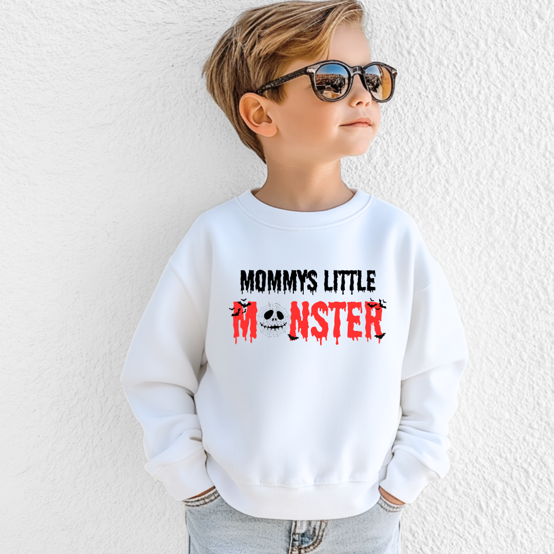 Mommy's little monster Youth Crewneck