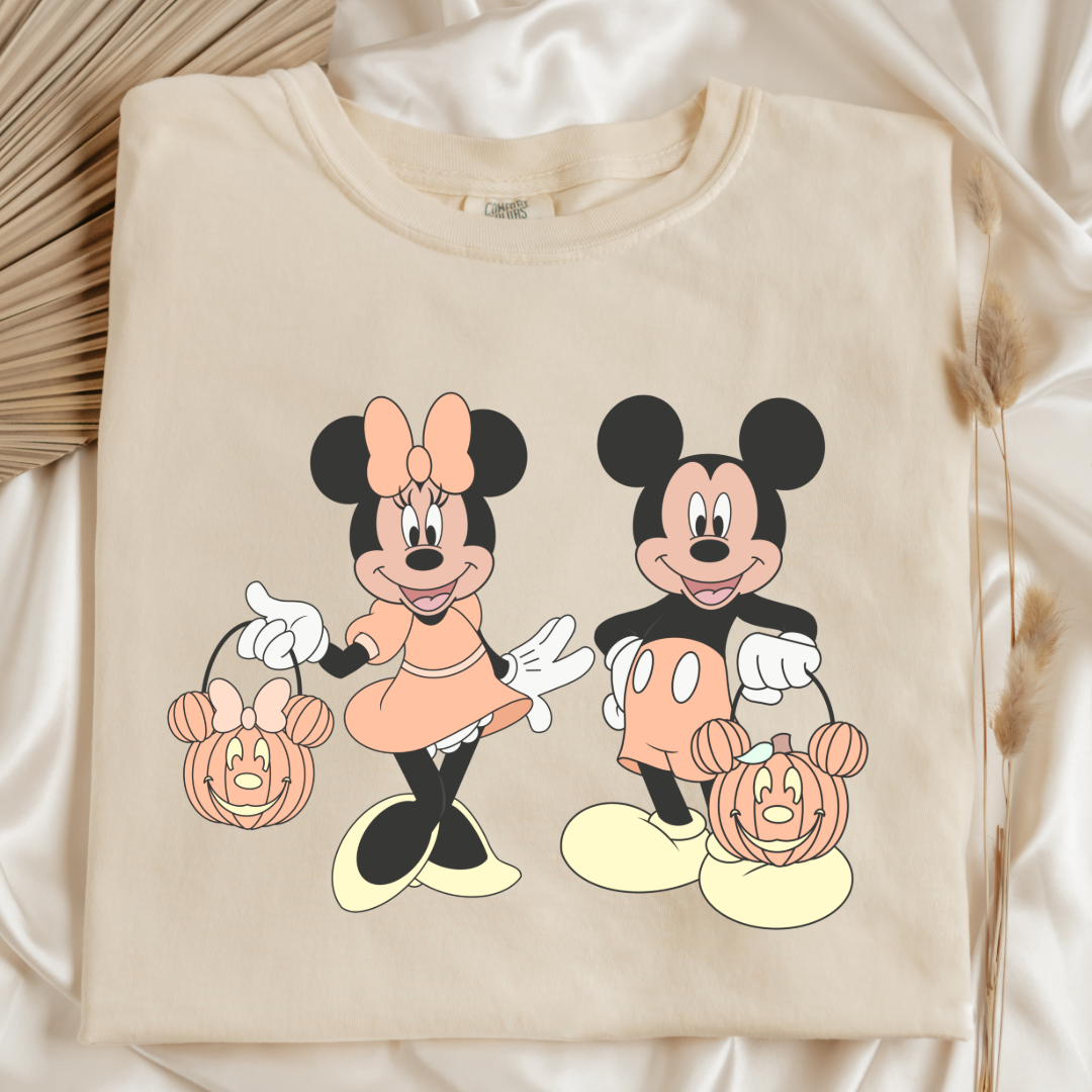 Mickey & Minnie Trick Or Treat Graphic Tee & Crewneck