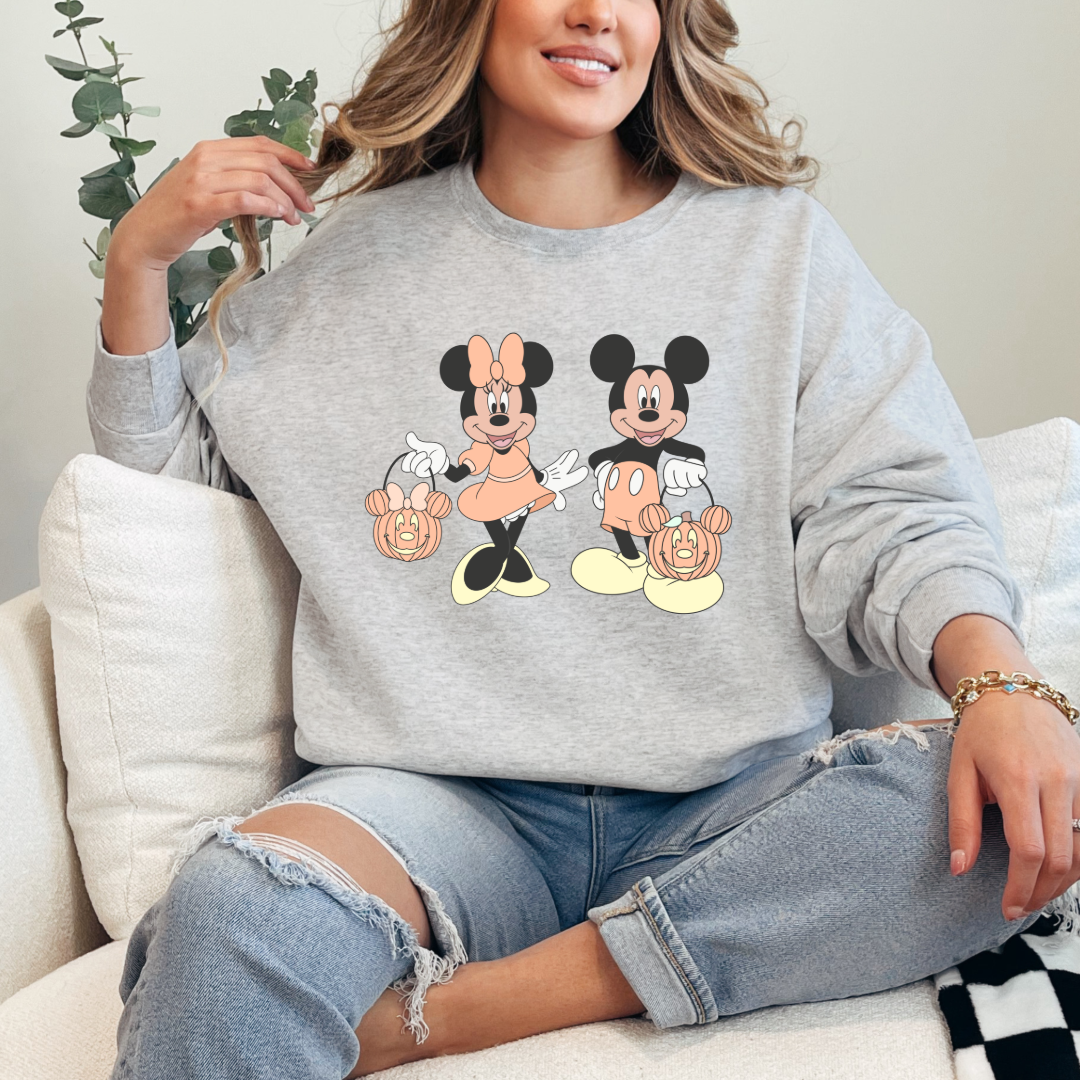 Mickey & Minnie Trick Or Treat Graphic Tee & Crewneck