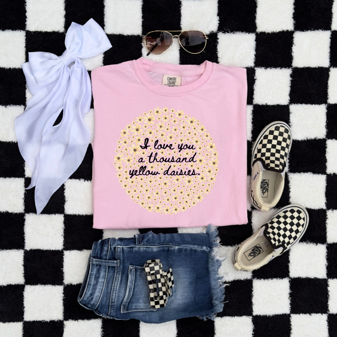 I Love You A Thousand Yellow Daisies Youth Graphic Tee