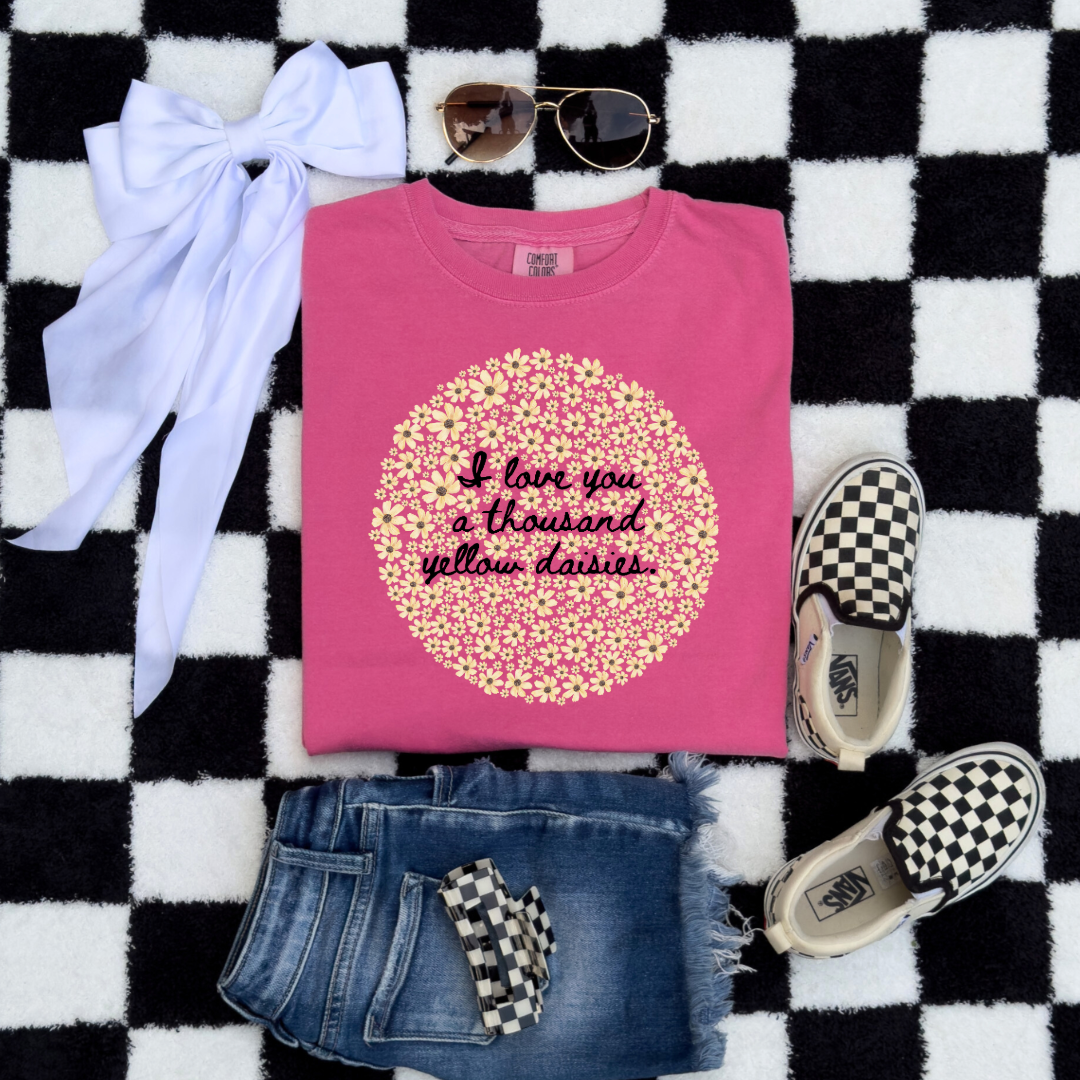 I Love You A Thousand Yellow Daisies Youth Graphic Tee