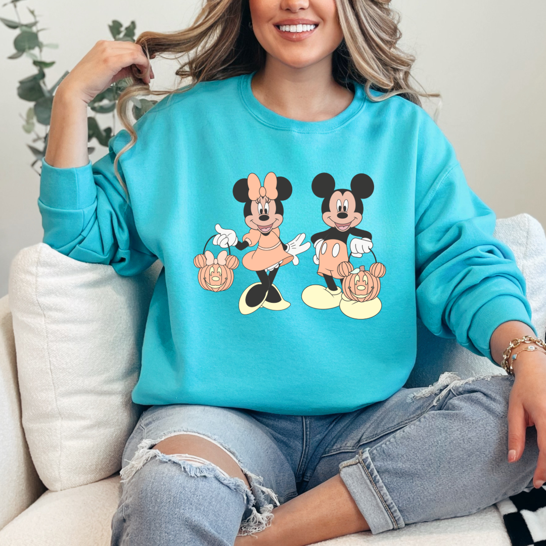 Mickey & Minnie Trick Or Treat Graphic Tee & Crewneck