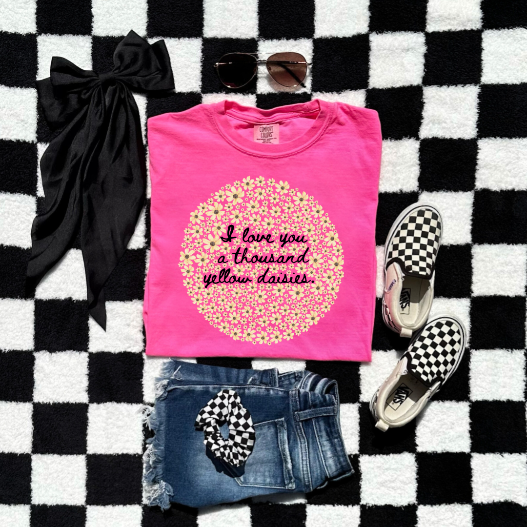 I Love You A Thousand Yellow Daisies Youth Graphic Tee