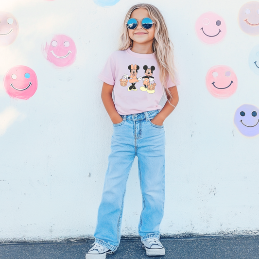 Mickey & Minnie Trick Or Treat Youth Graphic Tee & Crewneck