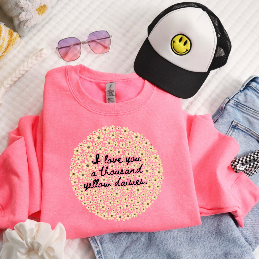 I Love You A Thousand Yellow Daisies Youth Crewneck