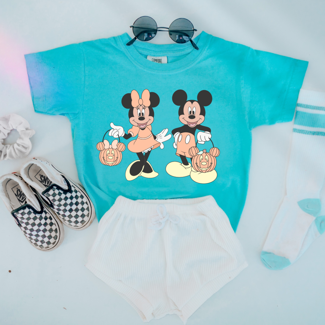 Mickey & Minnie Trick Or Treat Youth Graphic Tee & Crewneck