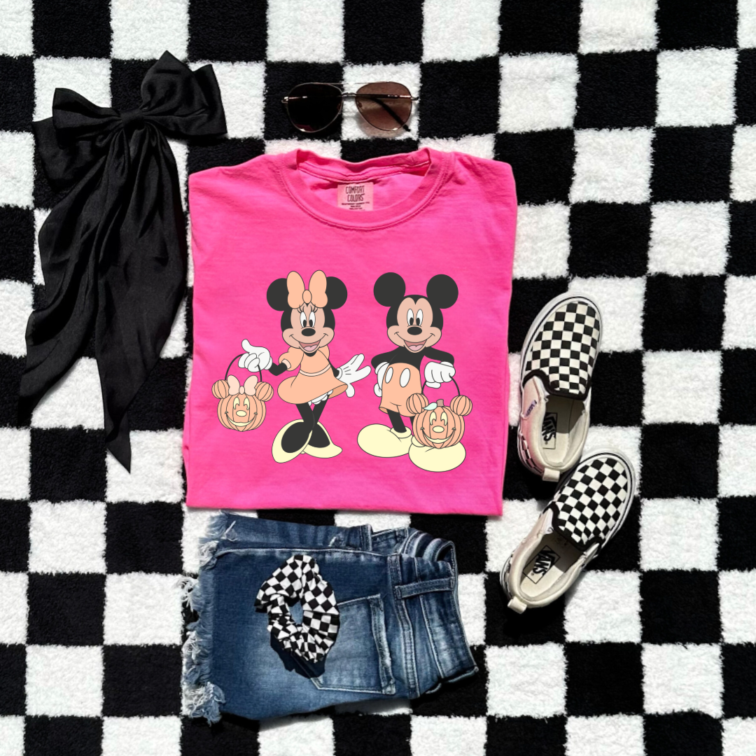 Mickey & Minnie Trick Or Treat Youth Graphic Tee & Crewneck