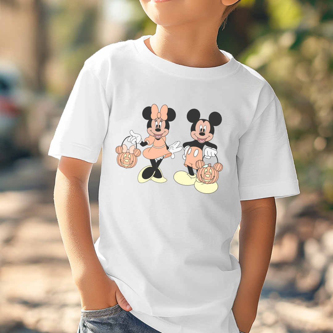 Mickey & Minnie Trick Or Treat Youth Graphic Tee & Crewneck
