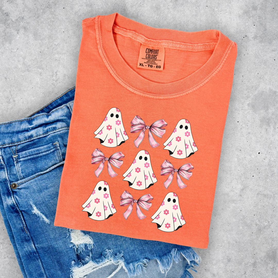 Flower Ghost Coquette Youth Graphic Tee & Crewneck