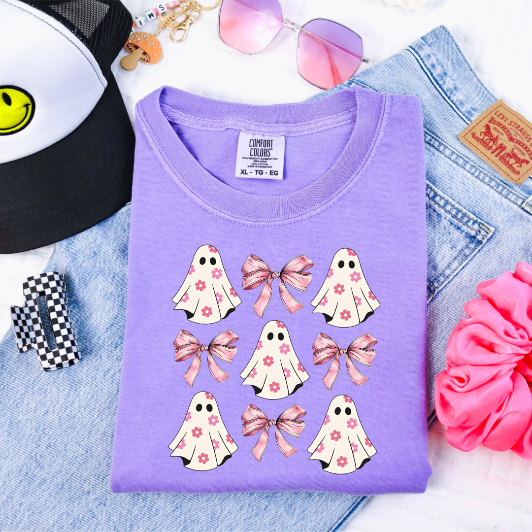 Flower Ghost Coquette Youth Graphic Tee & Crewneck