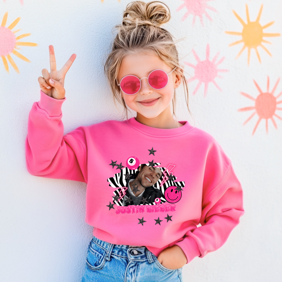 Justin Bieber Youth Graphic Tee & Crewneck