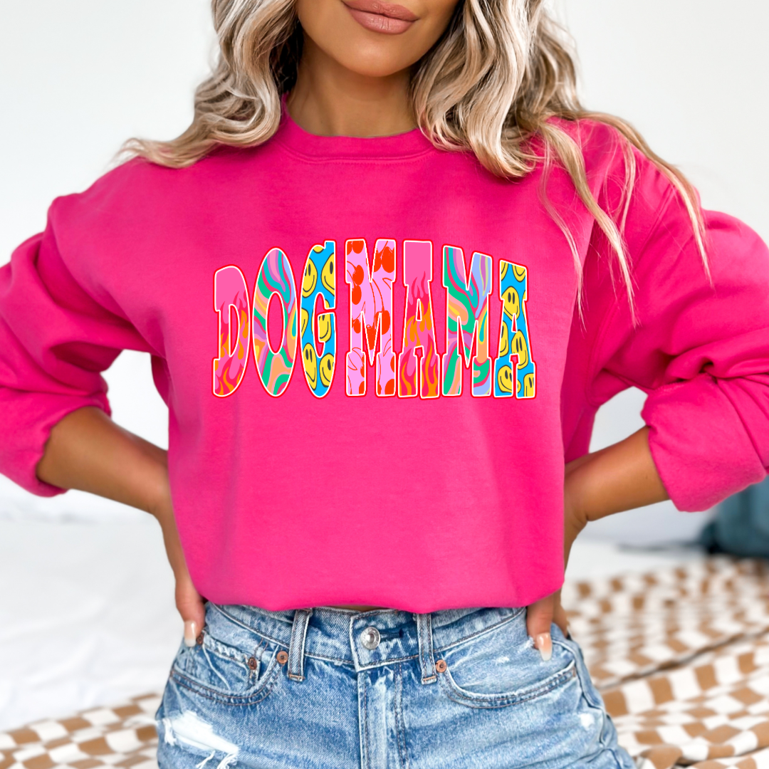 Groovy Dog Mom Graphic Tee and Crewneck