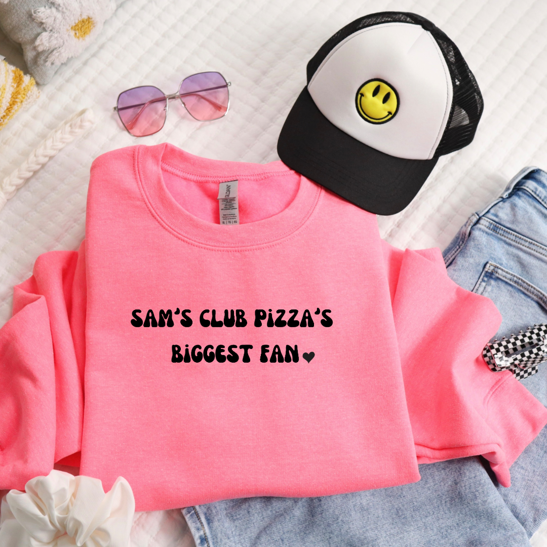 Sam's Club Pizza Biggest Fan Youth Crewneck