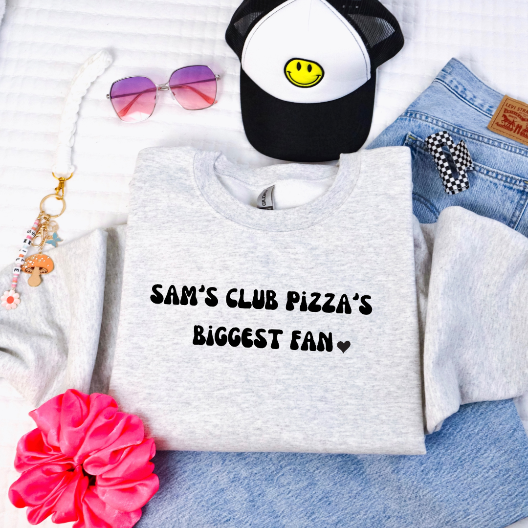 Sam's Club Pizza Biggest Fan Youth Crewneck