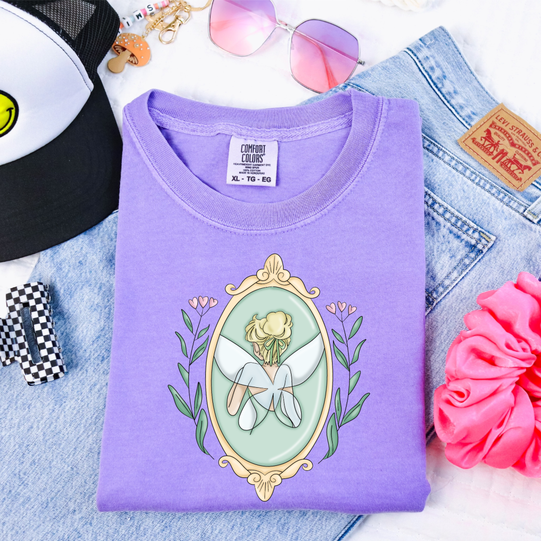 customized Youth Graphic tee Fairy silhouette Violet Matching adult and youth tees and crewnecks available