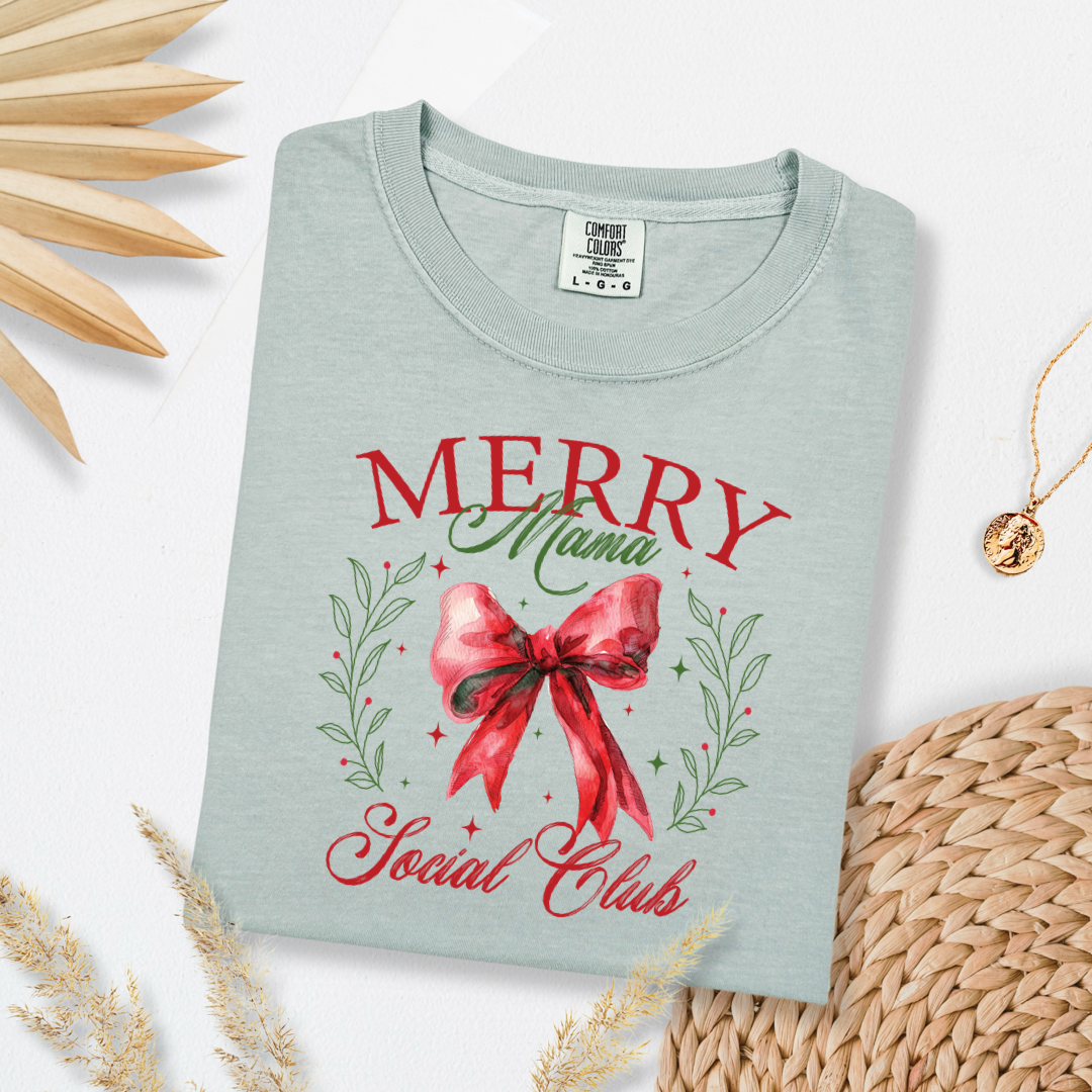 Merry Mama Social Club Christmas Graphic Tee