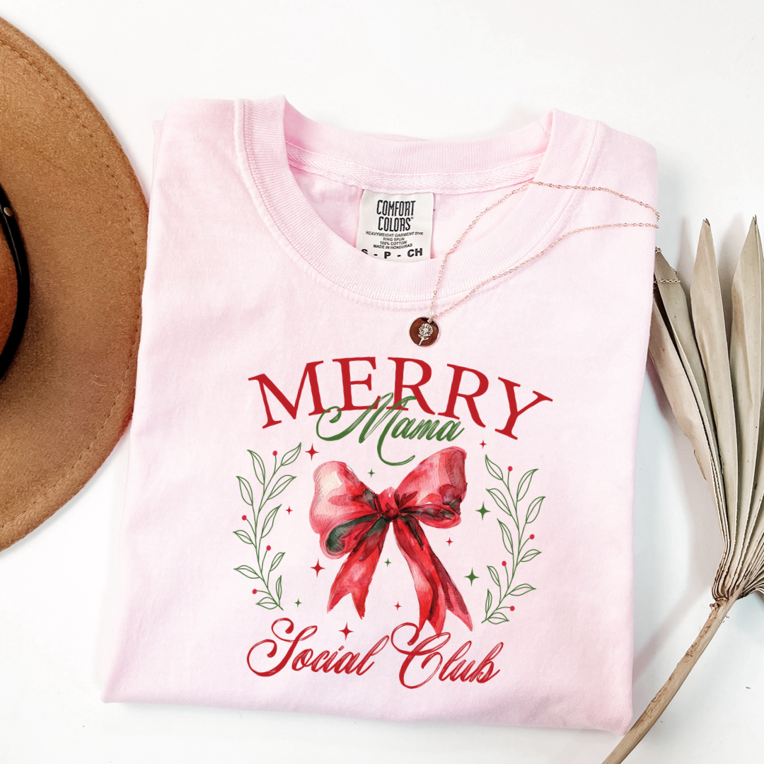 Merry Mama Social Club Christmas Graphic Tee