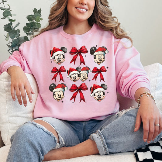 Mickey & Minnie Christmas Coquette Crewneck & Hoodie