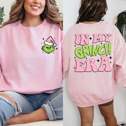 Pink In My Grinch Era Crewneck & Hoodie