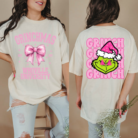 Grinchmas Whoville University Graphic Tee