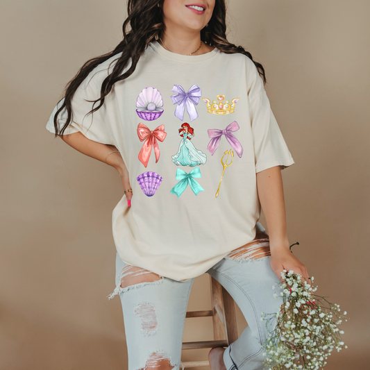 Princess Ariel Coquette Graphic Tee