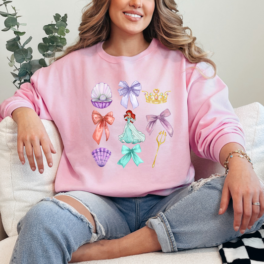 Princess Ariel Coquette Crewneck & Hoodie