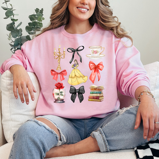 Princess Belle Coquette Crewneck & Hoodie