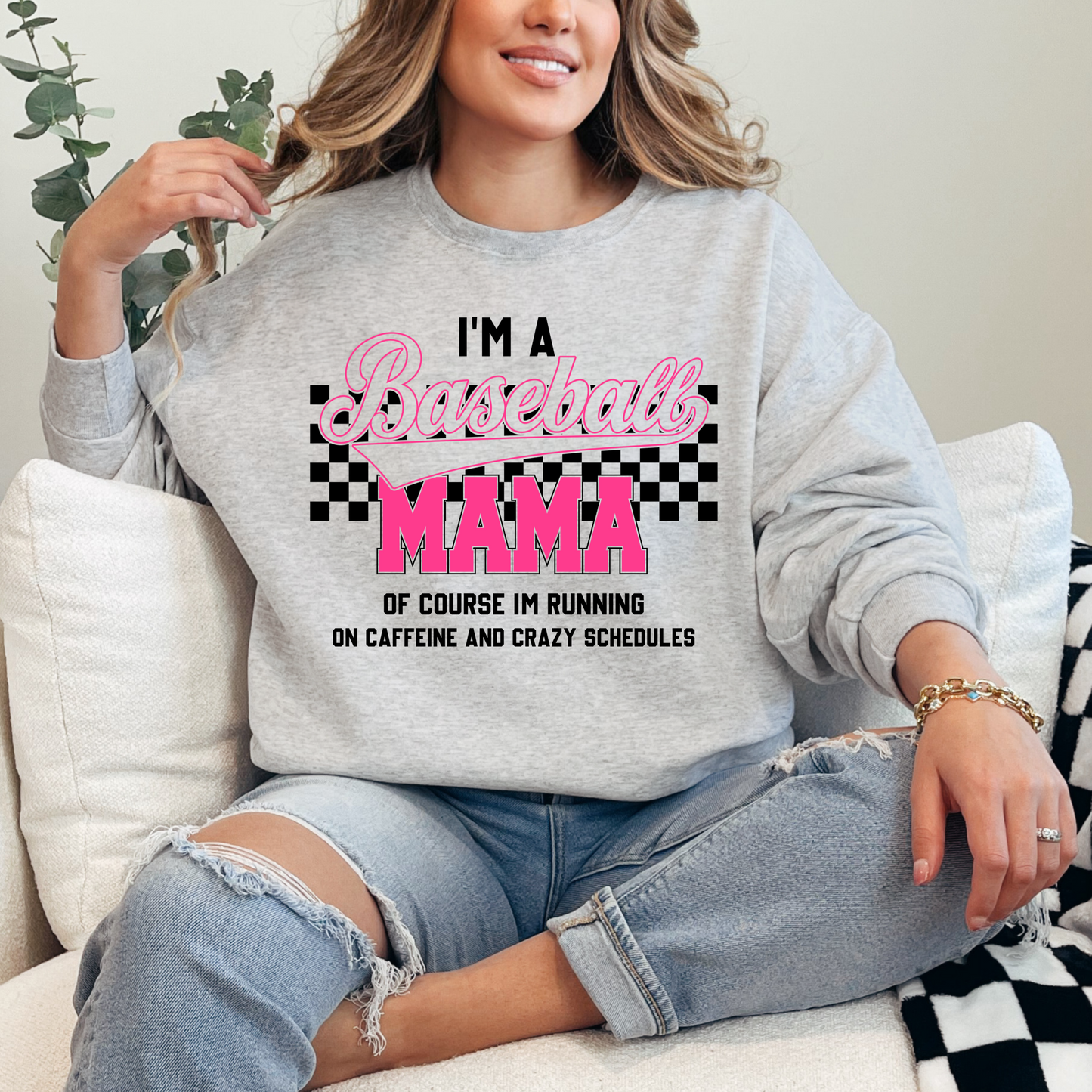 I’m A Baseball Mom Crewneck & Hoodie