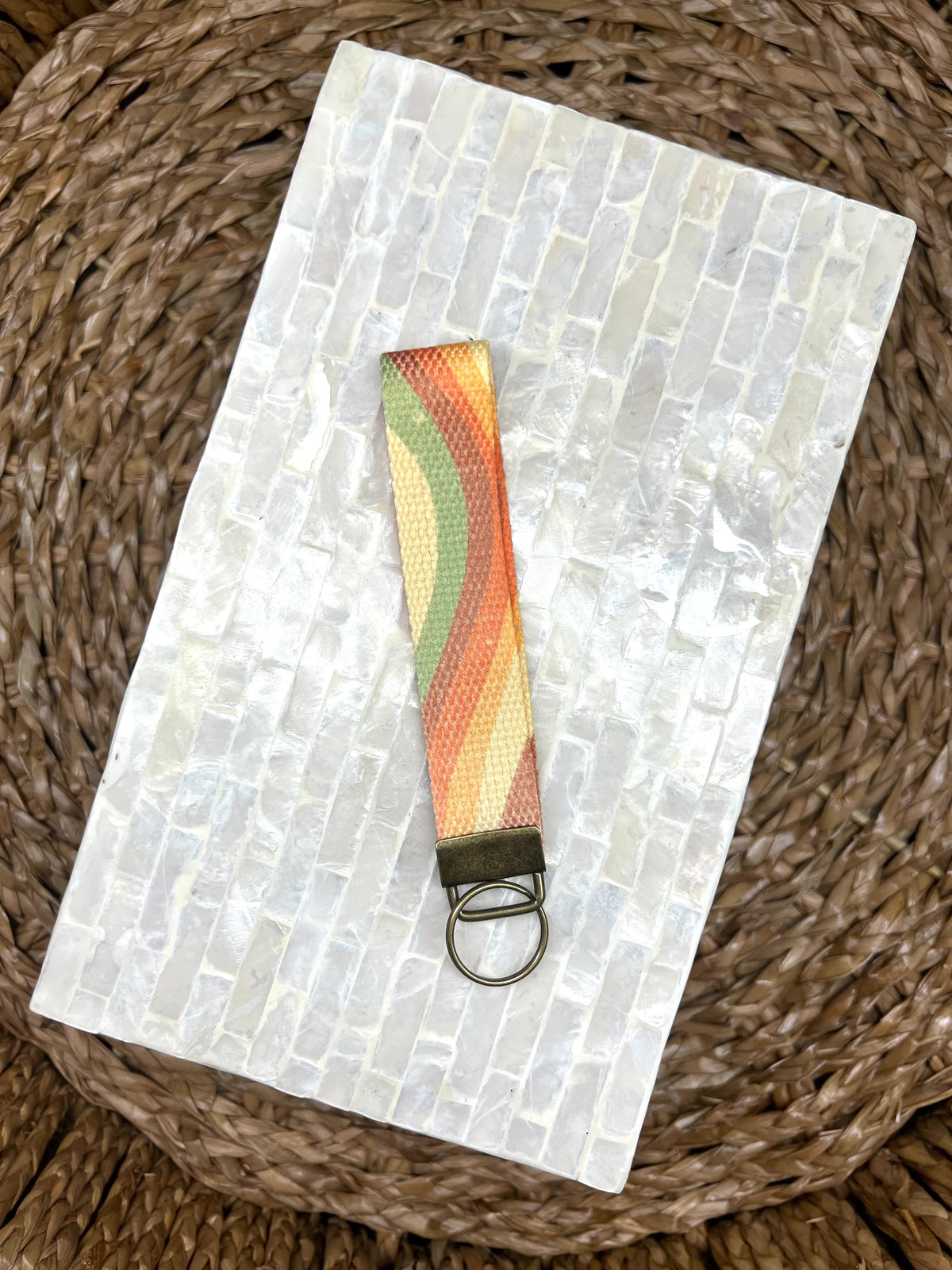 Mushroom Sky Keychain Wristlet