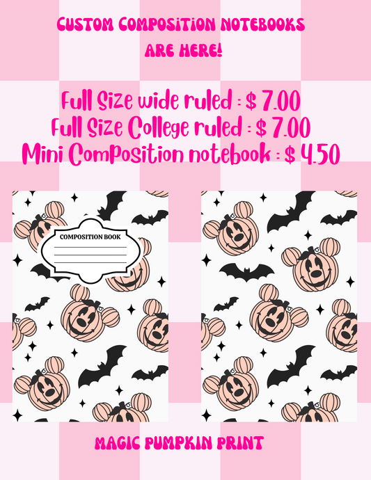Magic Pumpkin Custom Composition Notebook