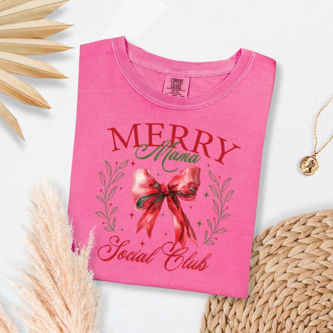 Merry Mama Social Club Christmas Graphic Tee