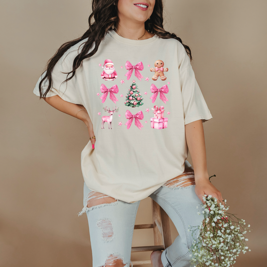 Pink Coquette Christmas Graphic Tees