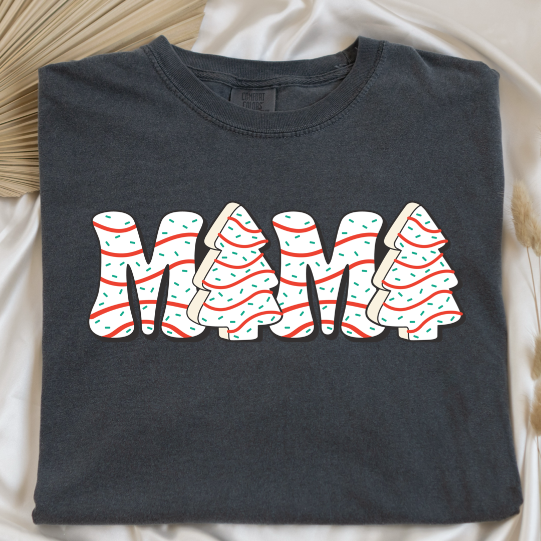 Christmas Tree Cake Mama Graphic Tee